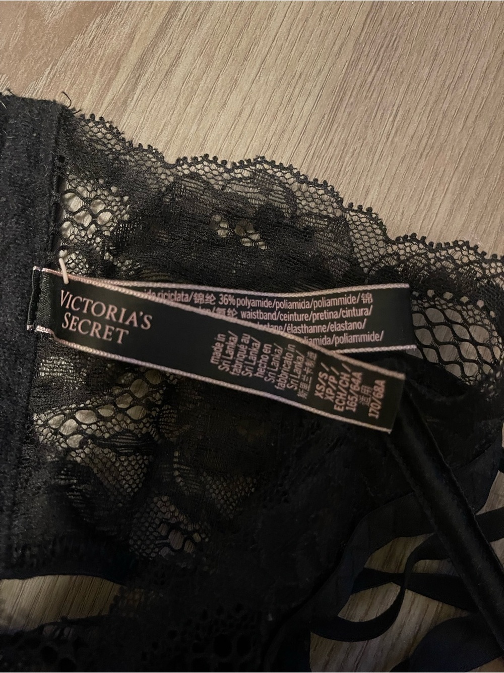 Victoria's Secret Black Lace Strappy Garter Belt Boudoir Lingerie Size XS Gothic - Picture 5 of 14